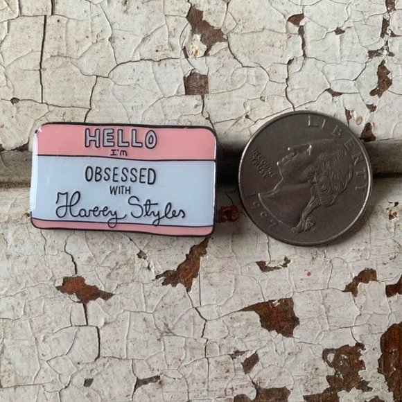 Brand new "Obsessed" Harry Styles inspired enamel pin - Picture 2 of 3